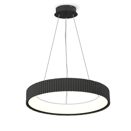 Lampara Colgante Moderno Camboya Luz Led 36w Negro Dinamico