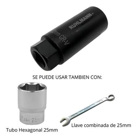 Tubo Ruhlmann para Sonda Lambda 22mm Acanalado Hexagonal