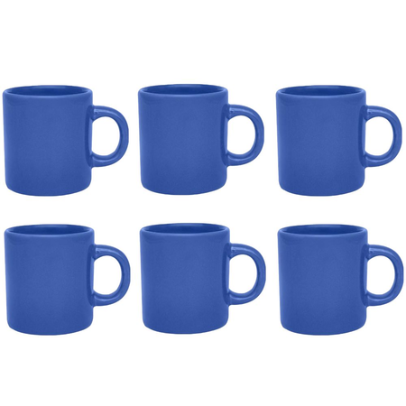 SET X6 JARRITOS DE CAFE 100 CC azul