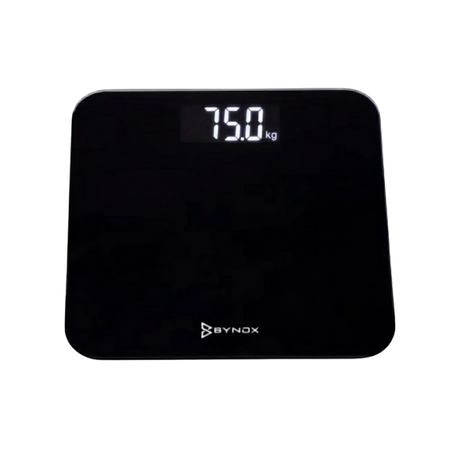 BALANZA DE BAÑO DIGITAL VIDRIO BYNOX C/DISPLAY 180KG CI-BZPRSD-NE