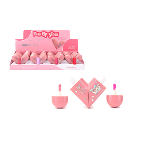 Brillo Labial Corazón Dúo Skora Beauty