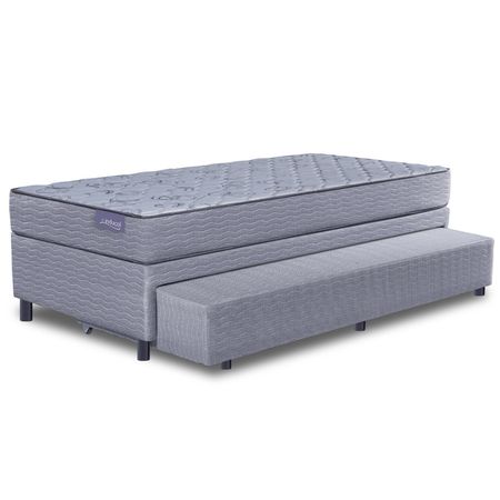 Sommier con Colchón Inducol Marinero Bicama Espuma + Resortes  1 Plaza y Media 100x200 cm Extra Firme Hasta 90 kg