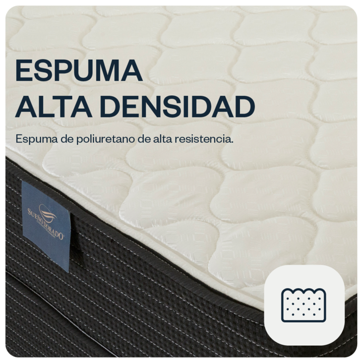 Colchón Sueño Dorado Dalí 2 plazas 140x190 cm Espuma Alta Densidad - Vista 4