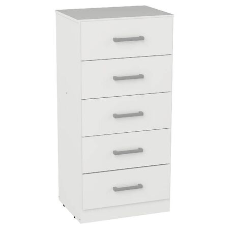 CHIFONIER NORDICA ORLANDI BL 3422 BAHIA - BLANCO, 5 CAJONES