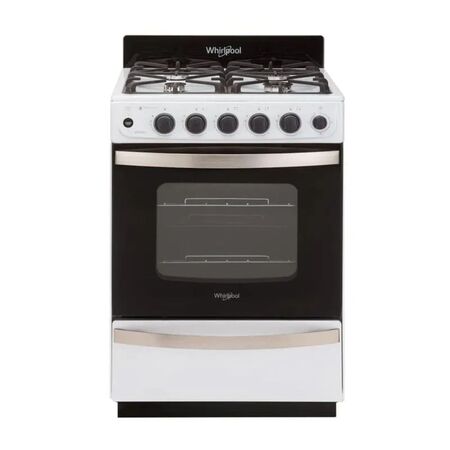 Cocina Whirlpool WFB57DI 56Cm M-Gas Blanca Con Timer y Parrilla