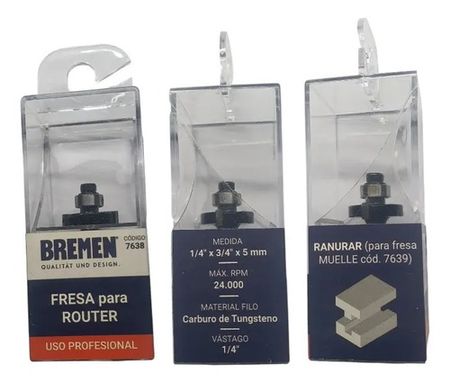 Fresa Bremen para Ranura 1/4 x 3/4 Pulgada
