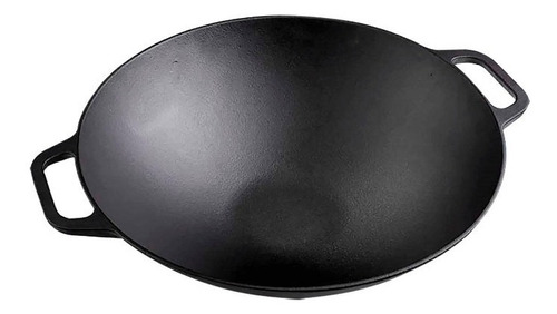 Wok Fundicion Hierro Con Asas Victoria Sarten 35,5cm Negro - Vista 1
