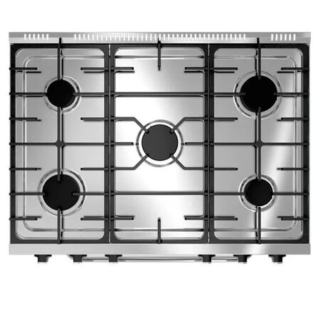 Cocina Multigas Morelli Acero Ex 5 Hornallas 82cm 16069