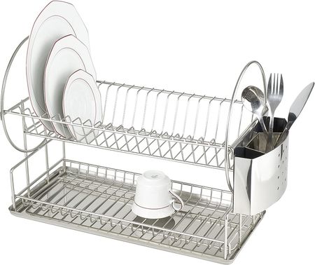Escurre Platos Cocina 44.5x21.5cm Acero Cromado Hogar Actual
