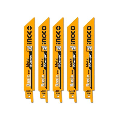HOJAS DE SIERRA SABLE 150MM 18TPI METAL X5U INGCO RSB922EF