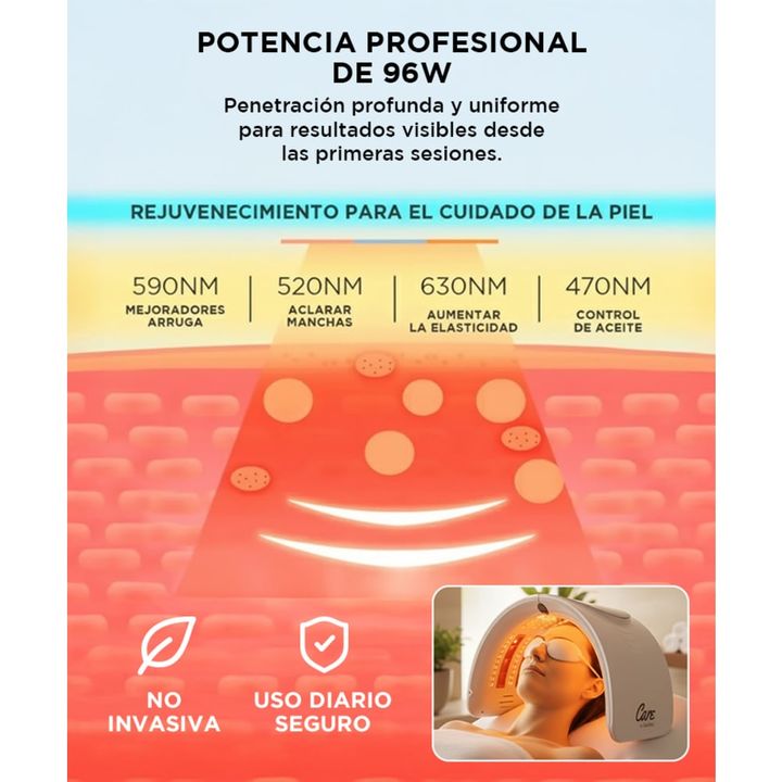 Cabina Corporal Terapia Facial Gadnic Táctil 7 Colores Plegable - Vista 3