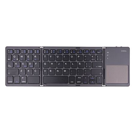 Teclado Inalambrico Soul KBT04 Bluetooth Plegable con Touchpad Negro