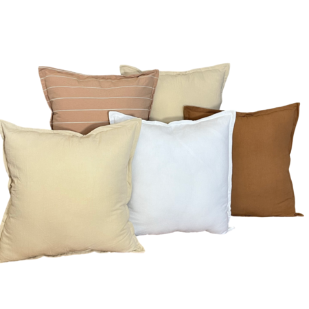 Combo 5 almohadones Tusor 50x50 -Diseño R