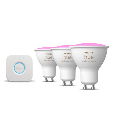 Kit De Inicio Philips Hue + Gu10 Color Generacion 5 X3