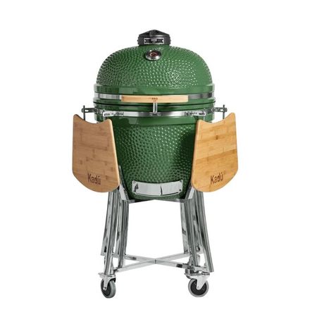 Kamado Kadu 23 Verde con funda - BBQ Grill