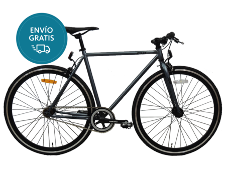 Bicicleta Fixie Fire Bird / 700x23c / Cuadro de acero / 1Vel. / Talle 56 / Gris-Negro