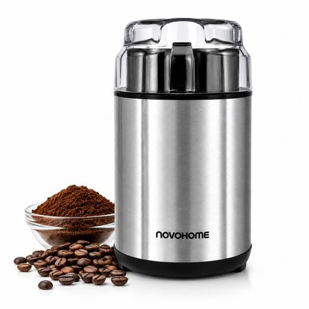 Molinillo De Café Eléctrico Novohome Acero Inox. 200w 60g