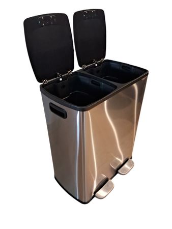 Cesto de Basura con Pedal Ezego Acero Inox 60L RM289