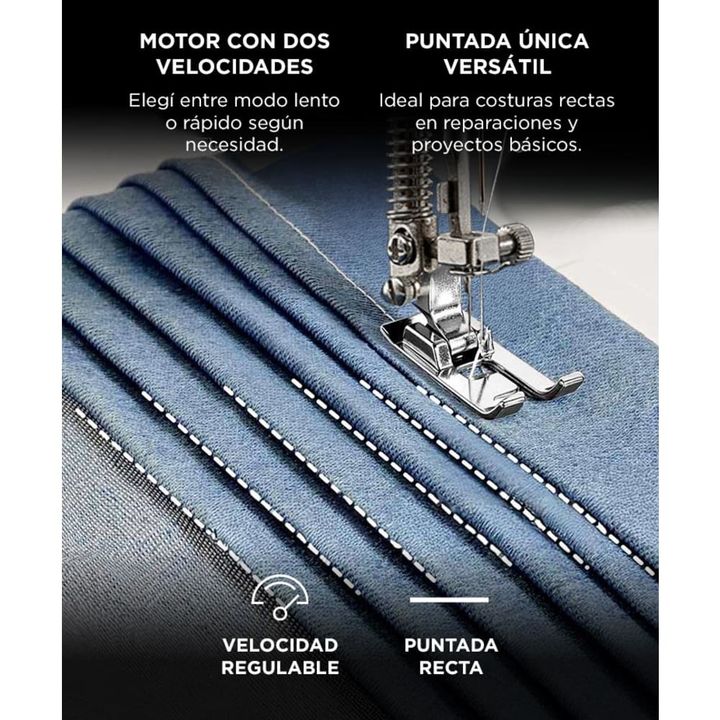 Máquina de Coser Gadnic SW2000 Hogareña Portátil 2 Velocidades Luz Led - Vista 5