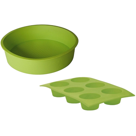 Set Molde De Muffin/Tortera Silic Verde 1130026/30