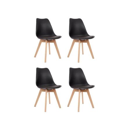 Sillas tulip x 4 Uni. Negras