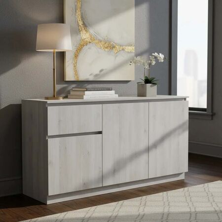 MUEBLE BAHIUT VAJILLERO 160 CM APARADOR GUARADADO PINO BLANCO