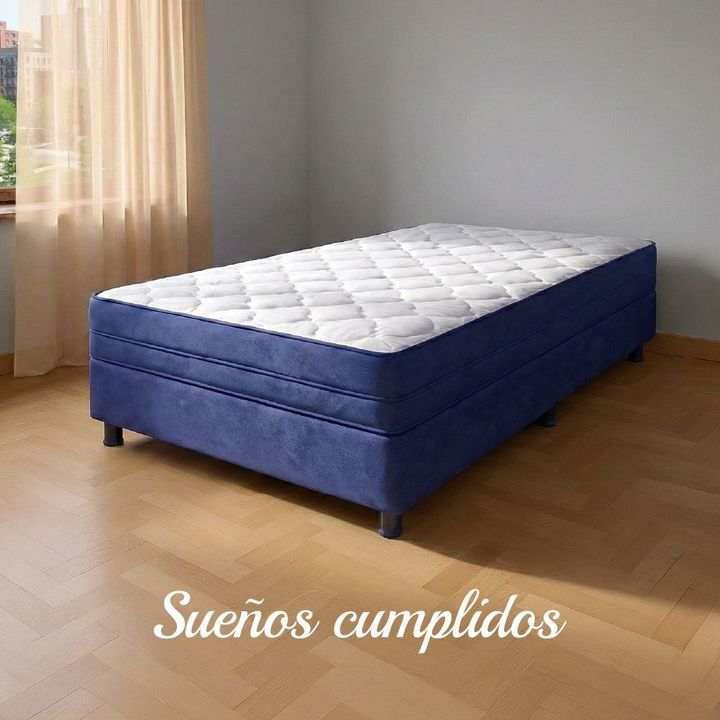 Conjunto Sommier y Colchón Elite Lanin 1 Plaza y Media 100x190 cm + Almohada de Regalo - Vista 2