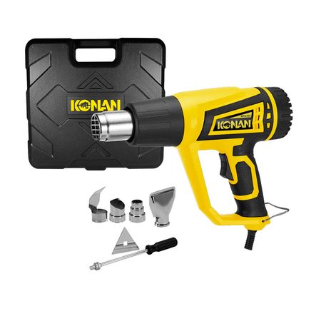 Pistola De Calor 2000W Maletín + 5 Accesorios Konan