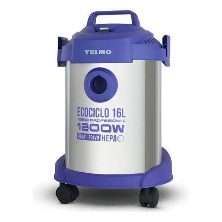 Aspiradora De Tacho Yelmo Ecociclo 16l As-3314 Plateada E Indigo 50hz