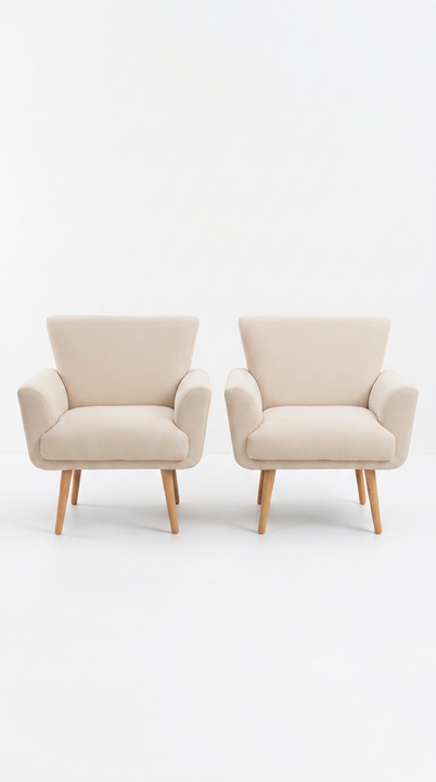 Sillon matera Klyara color crema claro X 2 UNIDADES - Vista 1