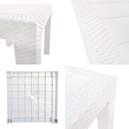 Mesa Alta Simil Ratan -  80X80Cm
