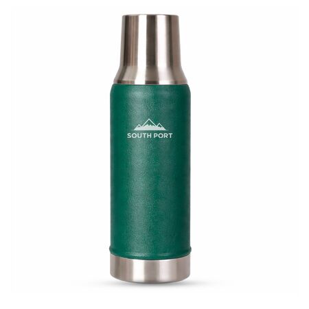 Termo South Port By Gadnic 800 ml Pico Cebador Tapa Multifunción Mate (Verde)