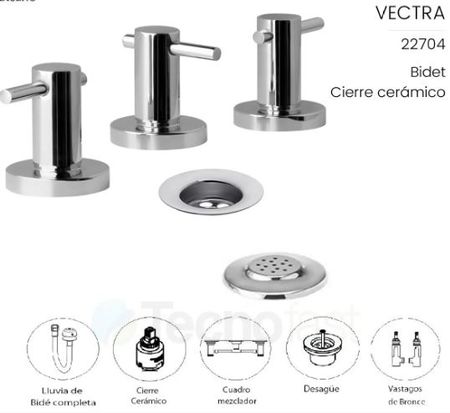 GRIFERIA PIAZZA BIDET VECTRA 22704