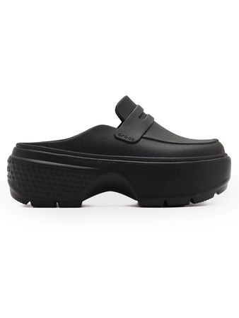 Zuecos Crocs Stomp Loafer Unisex Moda Negro