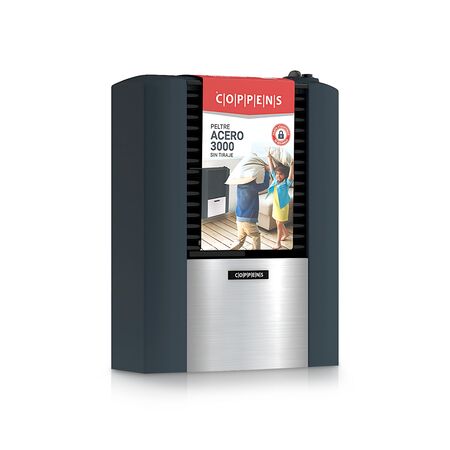 Calefactor sin salida 3000k Coppens C30stam Peltre Acero Bigas
