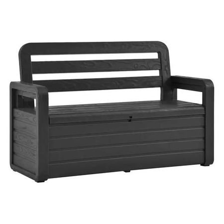 Sillón Exterior Toomax 599 Con Baulera Dos Cuerpos Jardín Negro Foreverspring