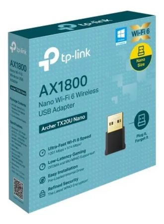 Adaptador Inalambrico Tp-link Archer Tx20u Nano Ax1800 Usb