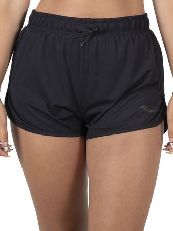 Short Saucony Stopwatch Mujer Running Negro