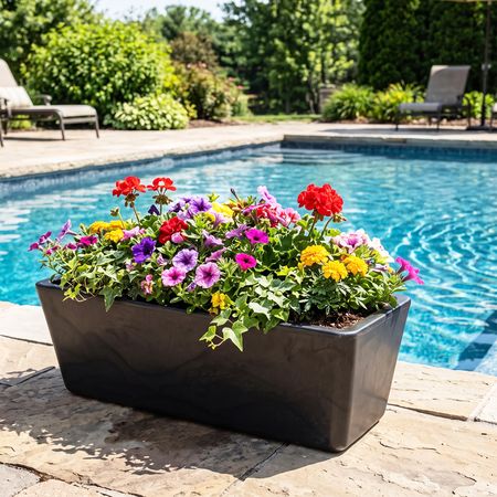 Jardinera Maceta Rectangular Salerno Lisa - Bosco