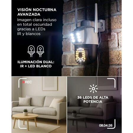 Cámara De Seguridad Gadnic S-Cam Full HD 3MP Control Por App Visión Nocturna IR Color
