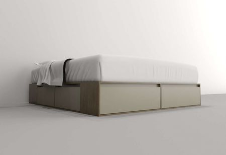 Box 2,0m 4 Cajones 2 Puertas Nogal L. Gris C. Tables