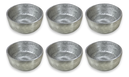 Cazuela Dip Recta Fundición 10 Cm Aluminio Bar X6 Plateado