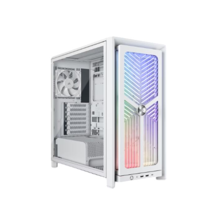 Gabinete Corsair FRAME 4000X RS Mid-Tower TG Fan x3 White - Vista 1