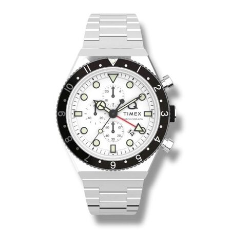 RELOJ ANALOGICO TIMEX CRONOGRAPH, TODO DE ACERO, 40 MM (RTX0675) (TW2V69900)