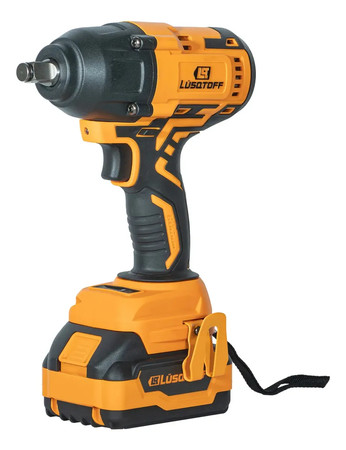Llave Impacto A Bateria 600nm Lusqtoff Lil600-8bk 18v + Kit Naranja