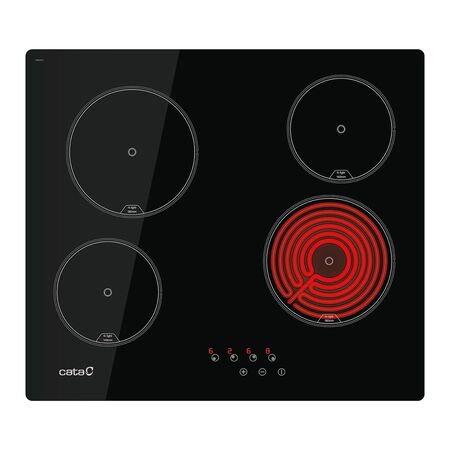 Anafe Vitroceramico Cata Tn604c 4 Zonas 60cm Negro