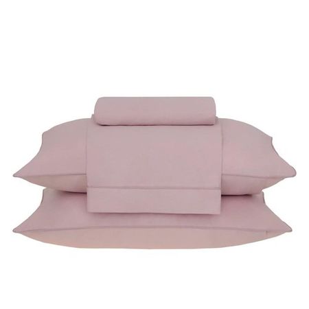 Juego de Sabanas Full Espalma Percal Liso Rosa