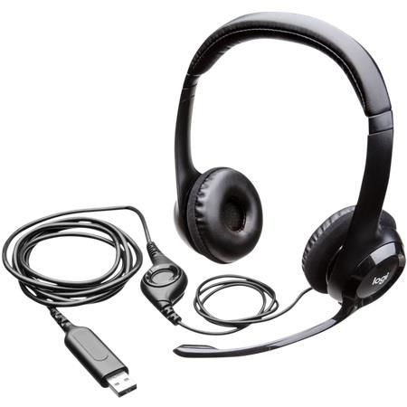 AURICULAR C/MIC LOGITECH CLEAR CHAT COMFORT USB H390 (981-000014)