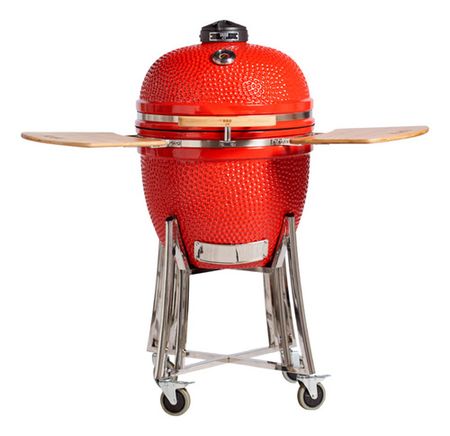 Parrilla Kamado Bbq Grill Kadu K25 Ahumador Ceramico Rojo