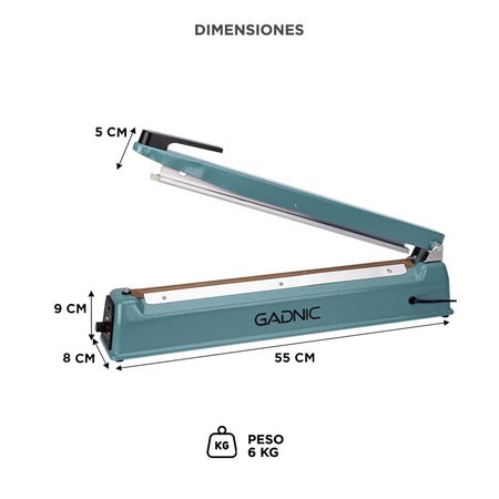 Selladora de Bolsas Gadnic S400 40cm c/ Regulador 8 Niveles Alta Potencia